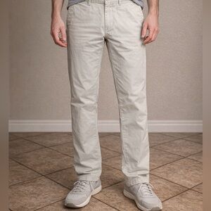 HUGO BOSS Men’s Light Tan 100% Cotton Chino Trouser Pant EUC Size 34